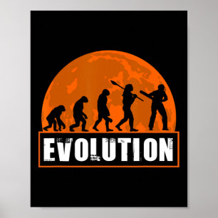 Cricket Player Funny Cricket Human Evolution Poster