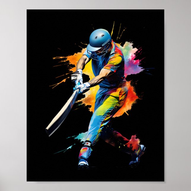 Cricket Player Game  Poster (Front)