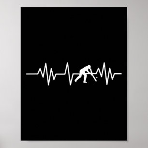Cricket Player Heartbeat Cricket Athletes Sport Ga Poster