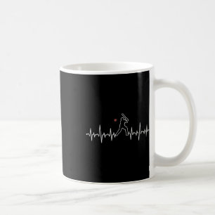 Cricket Player Heartbeat Cricket Gift Coffee Mug