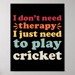 Cricket Player I Love Cricket For Men And Women Poster