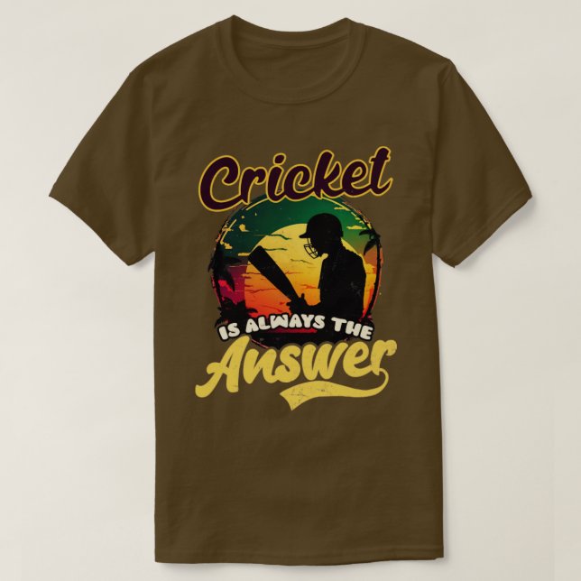 Cricket Player Is Answer T-Shirt (Design Front)