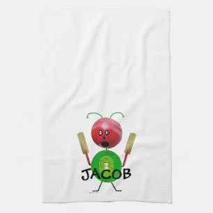 Cricket Player Kitchen Towel