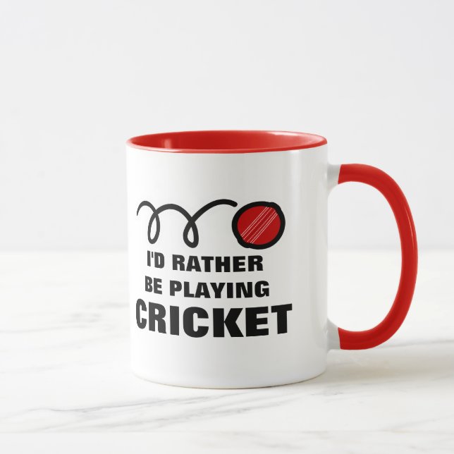 Cricket player mug with funny quote (Right)