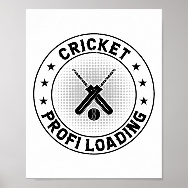 Cricket Profi Loading - Cricket Player Cricketing  Poster (Front)
