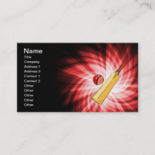 Cricket; red business card