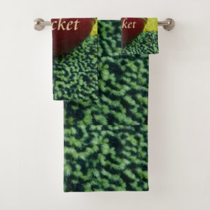Cricket: Red Hard Ball Art Print Bath Towel Set