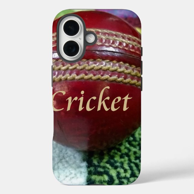 Cricket: Red Hard Ball Art Print Case-Mate iPhone Case (Back)