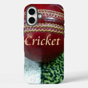 Cricket: Red Hard Ball Art Print iPhone 16 Plus Case