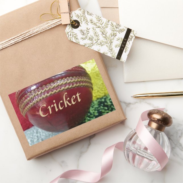 Cricket: Red Hard Ball Art Print Sticker (Gifting)