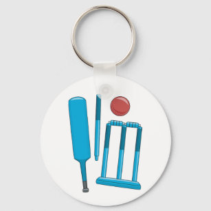 Cricket Set Sport Keychain