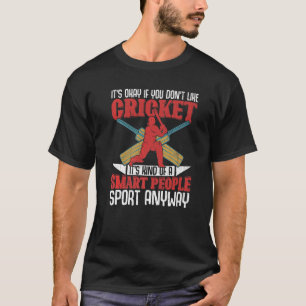Cricket Smart People Sport  Player Coach Graphic T-Shirt