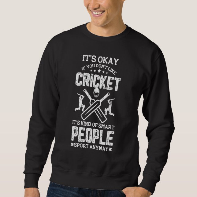 Cricket Smart Player Sport Graphic Sweatshirt (Front)