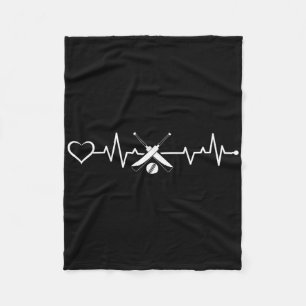Cricket Sport Cricket Heartbeat Cricket Player Fleece Blanket