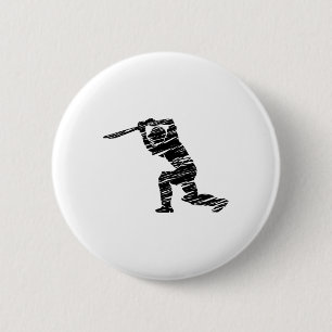 Cricket Sport Player 1 2 Inch Round Button