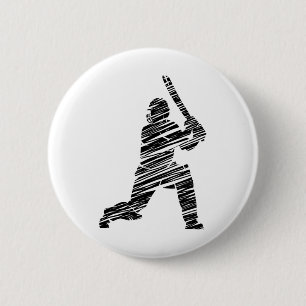 Cricket Sport Player 8  2 Inch Round Button