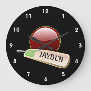 Cricket Sports Design Clock