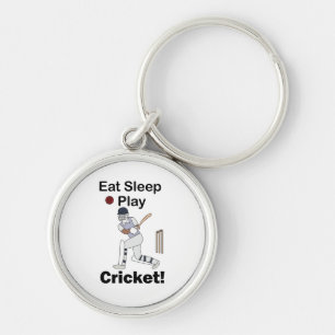 Cricket Sports Eat Sleep Play Cricket  Keychain
