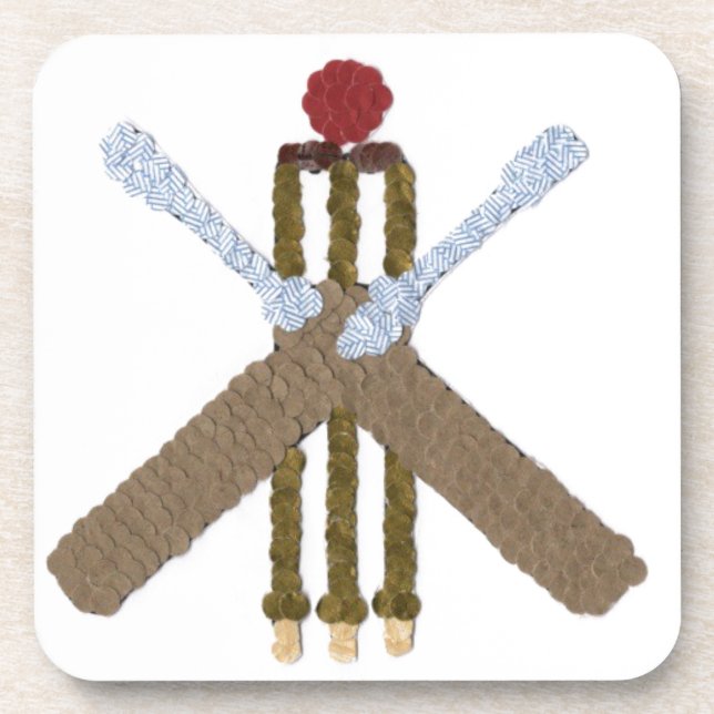 Cricket Square Drinks Coaster (Front)
