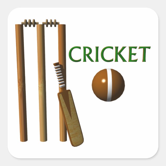 Cricket Square Sticker (Front)