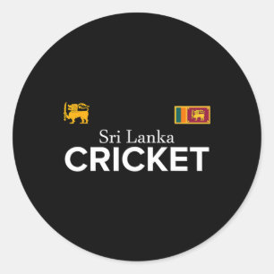 Cricket Sri Lanka Best Fans Gift For Boys Or Girls Classic Round Sticker