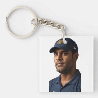 Cricket Star MS Dhoni Tribute Keychain