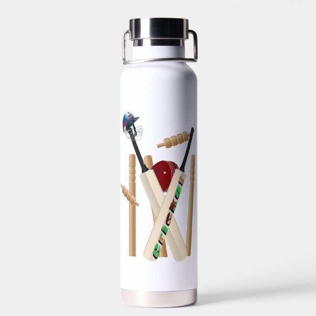 Cricket The Game,  Water Bottle (Back)