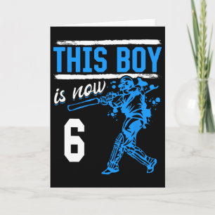 Cricket - This Boy Is Now 6 Year Old 6 Th Birthday Card