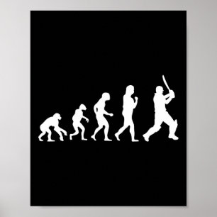 Cricket Tsman Evolution For Cricketer Players Funn Poster