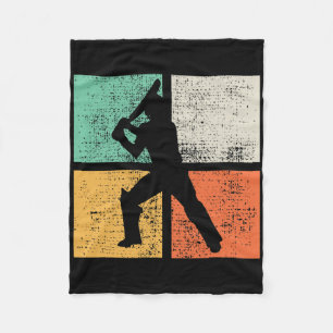 Cricket Tsman Gift Player Coach Retro  Fleece Blanket