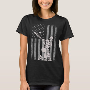 Cricket Usa American Flag Cricket Lover Team Fans  T-Shirt