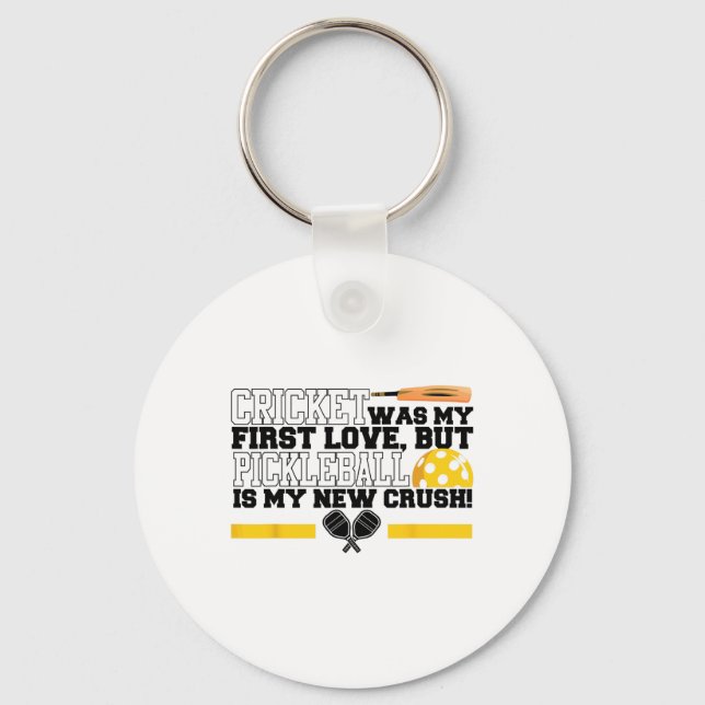 Cricket Was My First Love  Keychain (Front)