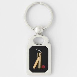 Cricket - Wicket, Bat and Ball Keychain