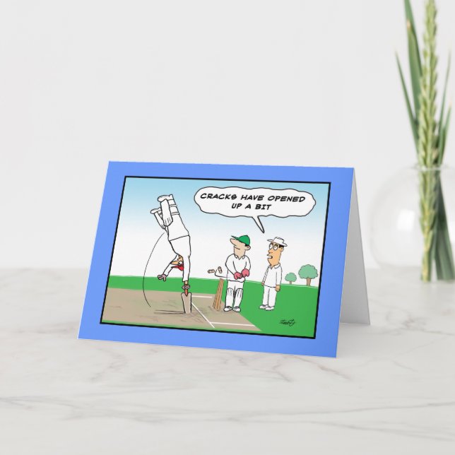 Cricket Wicket - Funny Birthday Card (Front)