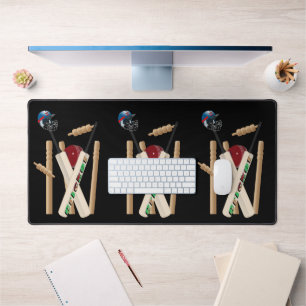 Cricket Wickets And Bats, Desk Mat