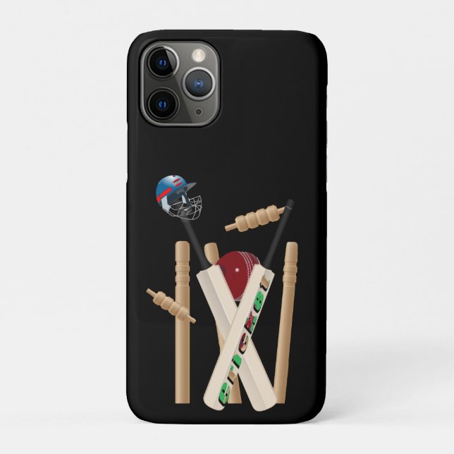 Cricket Wickets, Bats And Ball,  Case-Mate iPhone Case (Back)