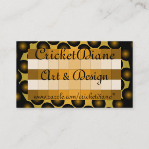 CricketDiane Gold 3D Design Business Card 6b