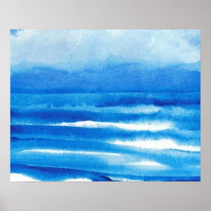 CricketDiane Ocean Poster - Sea Aria Blue Seascape