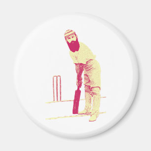 cricketer vintage magnet