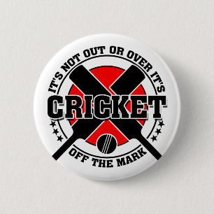 Cricketer's Off The Mark Cricket 2 Inch Round Button