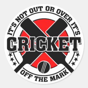 Cricketer's Off The Mark Cricket Classic Round Sticker