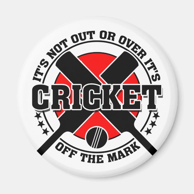 Cricketer's - Off The Mark Cricket Magnet (Front)