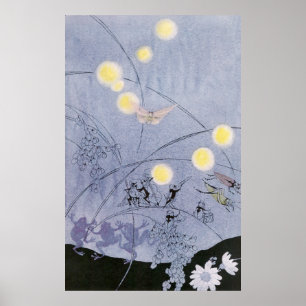 Crickets and Frogs Make Night Music Poster