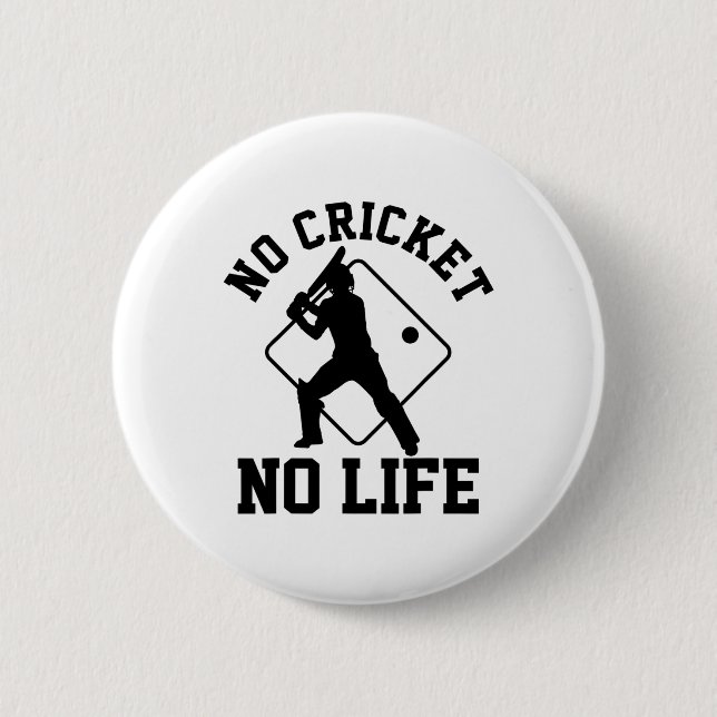 Crickets Player  2 Inch Round Button (Front)
