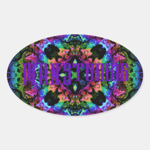 Crickets Pride  Oval Sticker