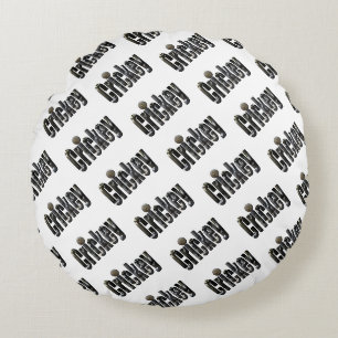 Crickey: Aussie Slang Word Made With Crocodiles, Round Pillow