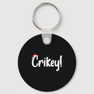 Crikey Christmas Santa Hat Matching Christmas Fami Keychain