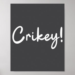 Crikey Christmas Santa Hat Matching Christmas Fami Poster