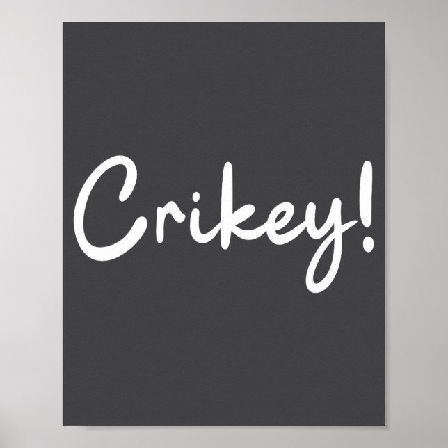 Crikey Christmas Santa Hat Matching Christmas Fami Poster (Front)