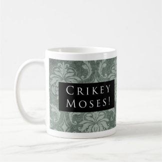 Crikey Moses! Pattern Black Coffee Mug